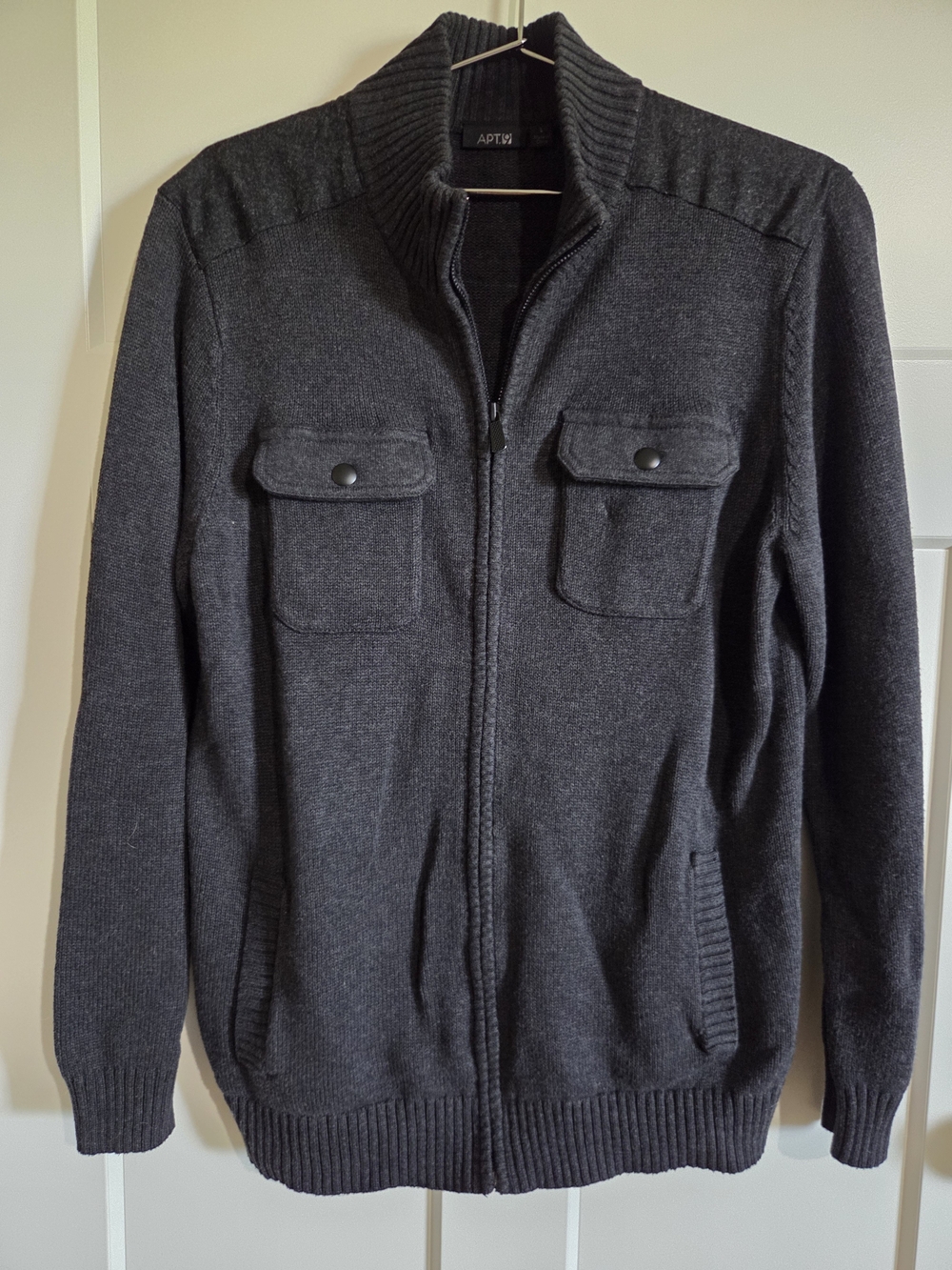 Apt. 9 Men's Charcoal Zip-Up Sweater Jacket